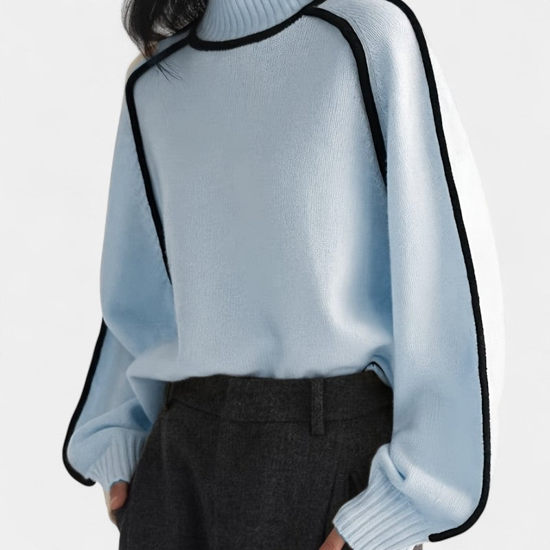 Gleame.-Truien & Vesten-Gleame trui - casual trui met lange mouwen en ronde hals in kleurblokdesign