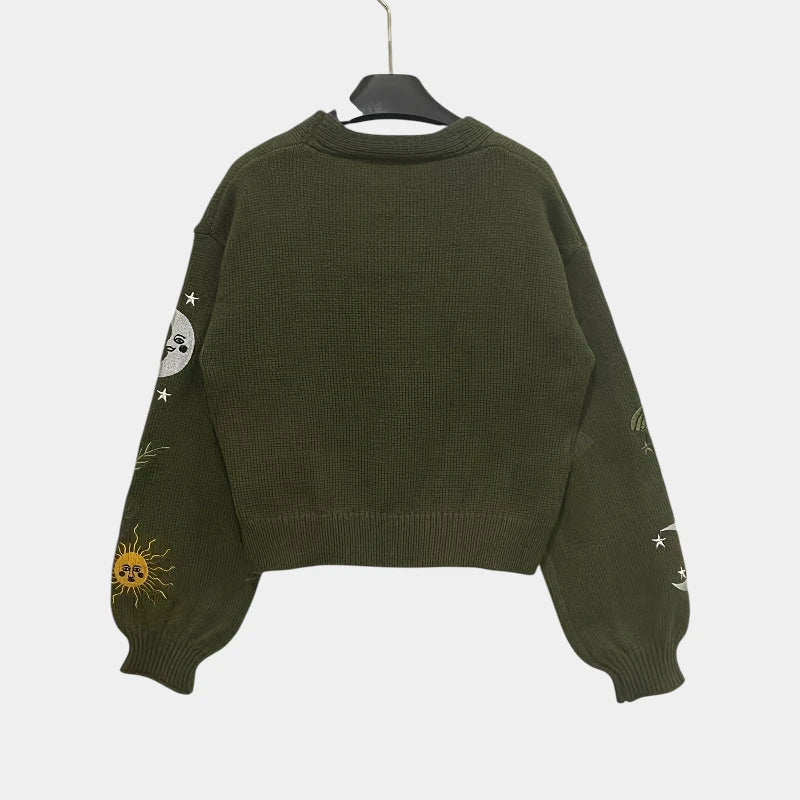 Gleame.-Truien & Vesten-Gleame vest - gebreid elegant knoopvest met fijne v-hals