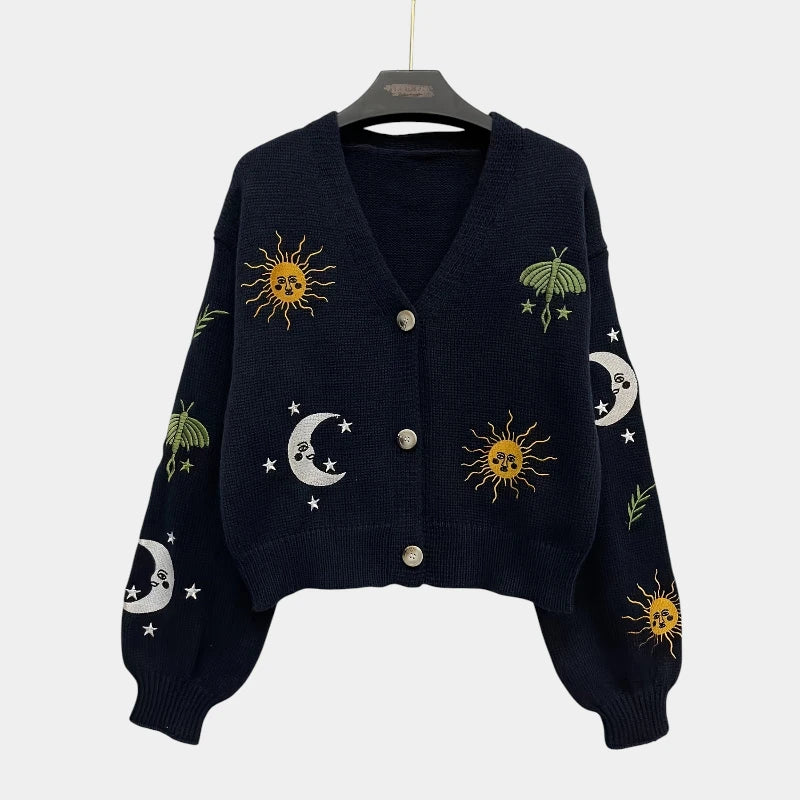 Gleame.-Truien & Vesten-Gleame vest - gebreid elegant knoopvest met fijne v-hals