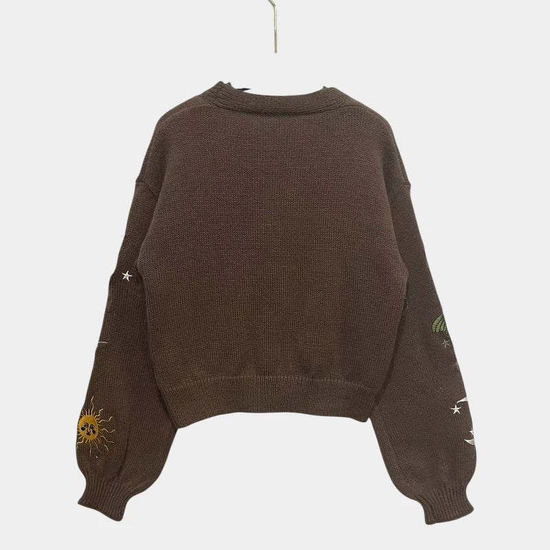 Gleame.-Truien & Vesten-Gleame vest - gebreid elegant knoopvest met fijne v-hals