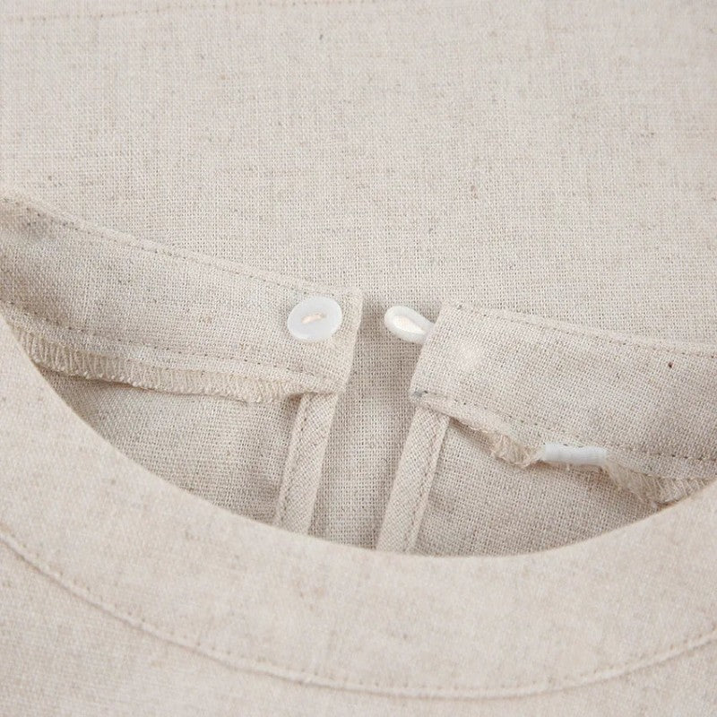 Gleame.-Two-piece set-Gleame Set - Vrouwen vakantie linnen broek en crop top set