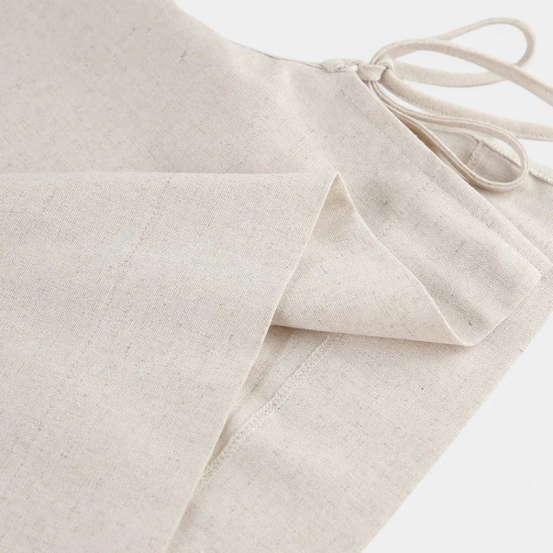 Gleame.-Two-piece set-Gleame Set - Vrouwen vakantie linnen broek en crop top set