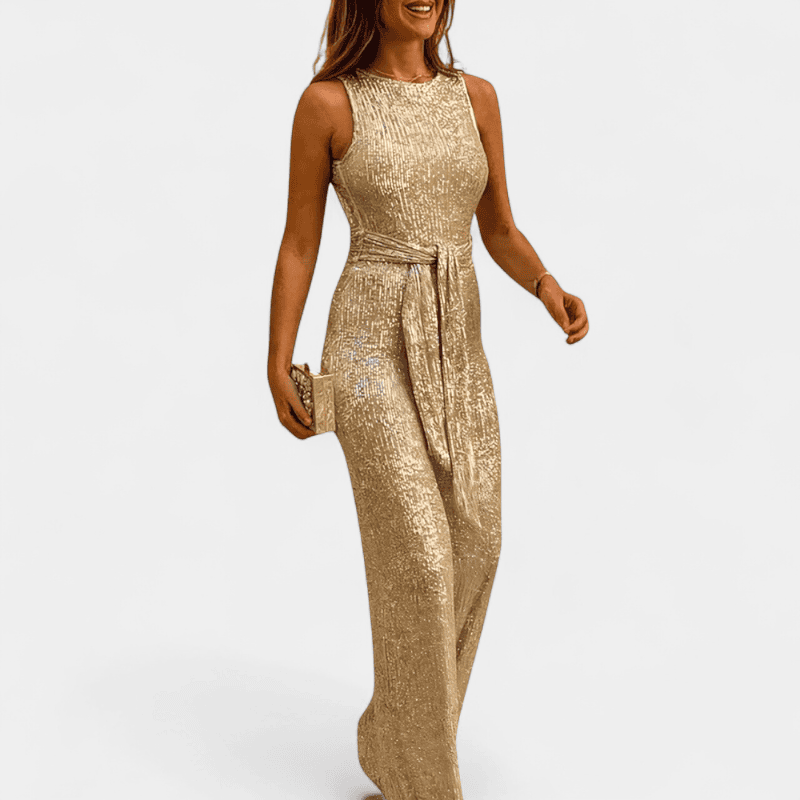 Gleame.-Women Jumpsuit-Gleame jumpsuit - glitter jumpsuit met zomerse uitstraling voor dames
