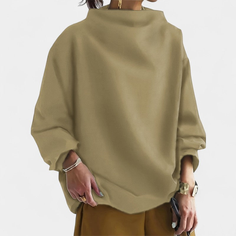 Gleame.-Women Shirt-Gleame Shirt - Elegante lange mouwen knoopshirt met ronde hals