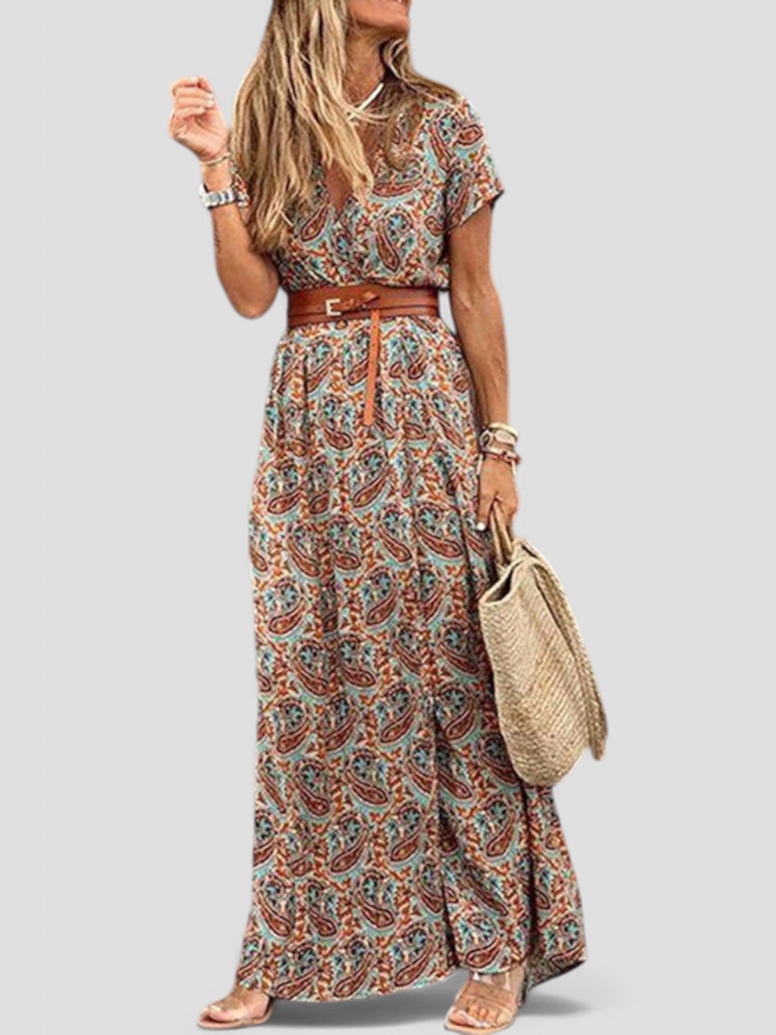 Gleame Lange Zomerjurk - Stijlvolle en elegante boho jurk voor dames