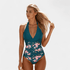 Gleame.-Women Swimsuit Summer-Gleame badpak - trendy halterbadpak met botanische print