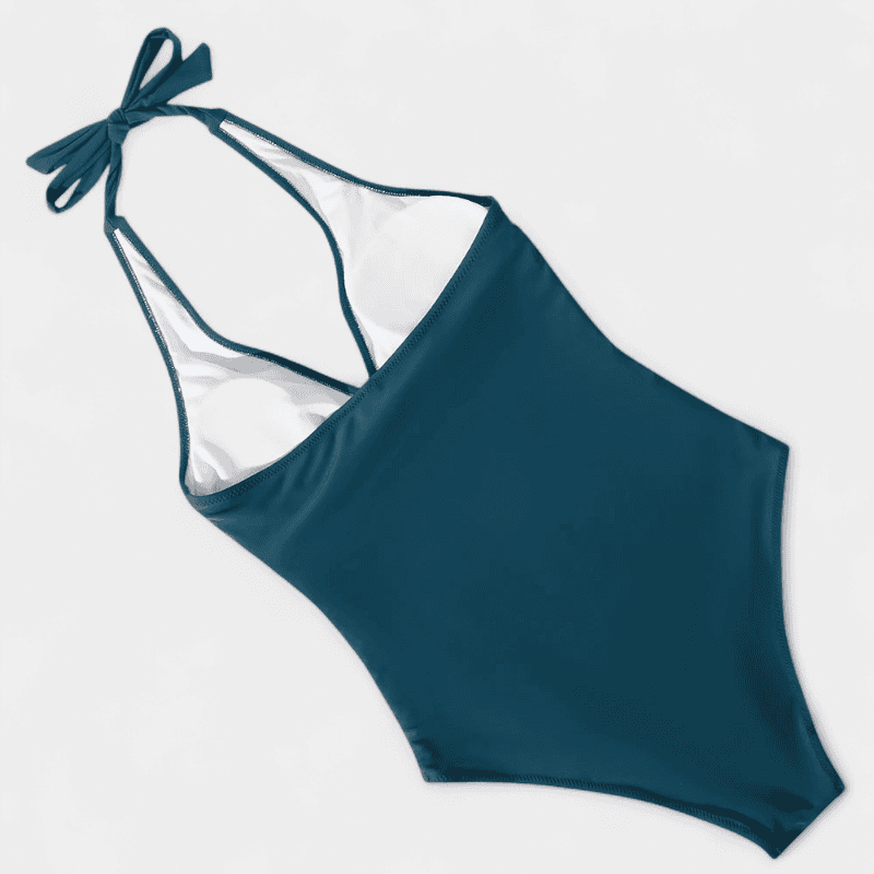 Gleame.-Women Swimsuit Summer-Gleame badpak - trendy halterbadpak met botanische print
