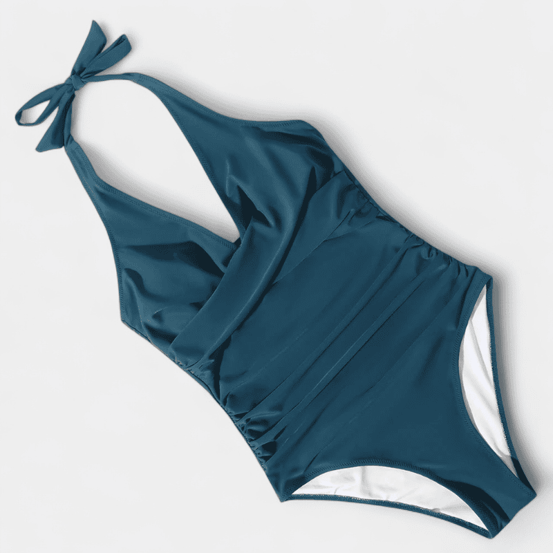Gleame.-Women Swimsuit Summer-Gleame badpak - trendy halterbadpak met botanische print