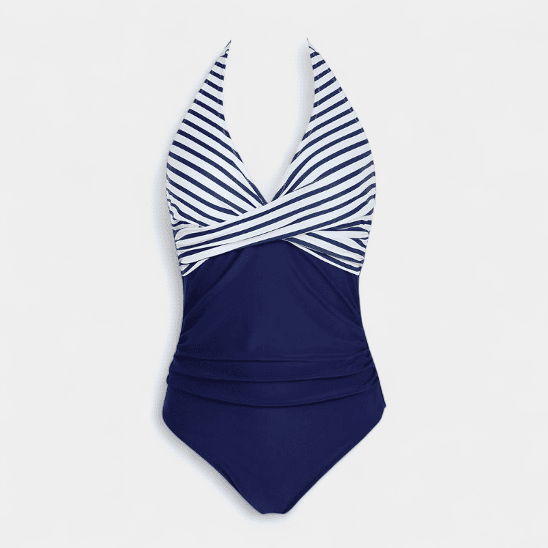 Gleame.-Women Swimsuit Summer-Gleame badpak - trendy halterbadpak met botanische print
