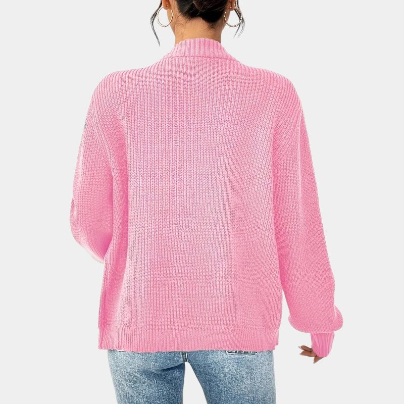 Gleame.-Truien & Vesten-Gleame Cardigan - Elegante gebreide cardigan met knopen en V-hals