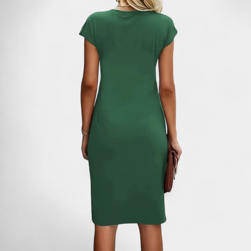 Gleame Jurk – Midi dress zomerjurk met korte mouwen