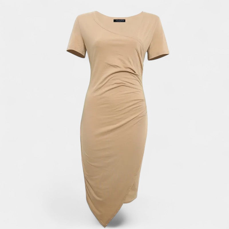 Gleame Jurk – Midi dress zomerjurk met korte mouwen