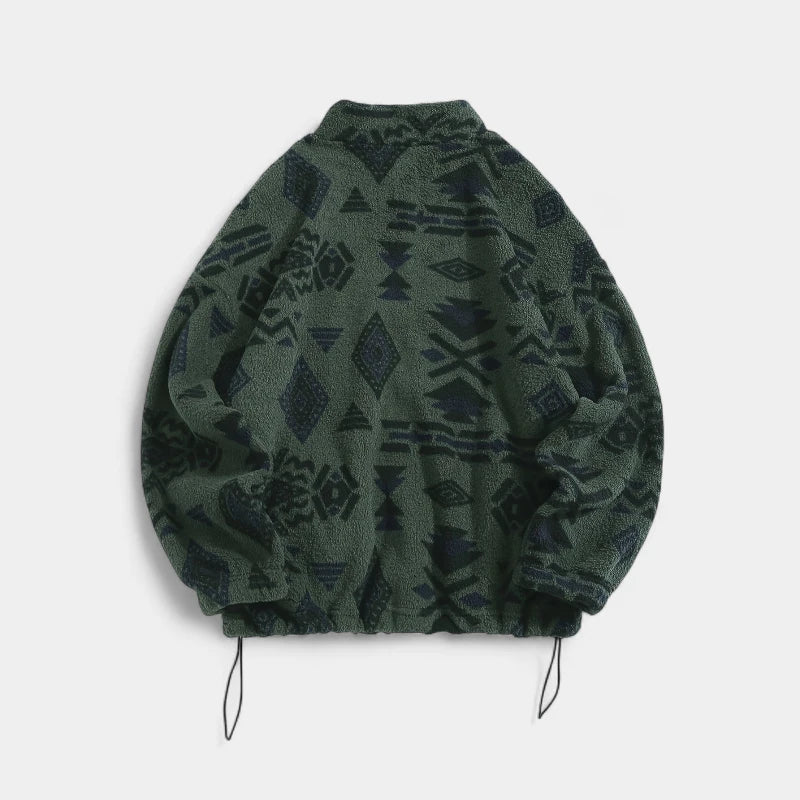 Gleame.-Jassen-Gleame Jas - Casual comfortabele ritsjack met tribal patroon