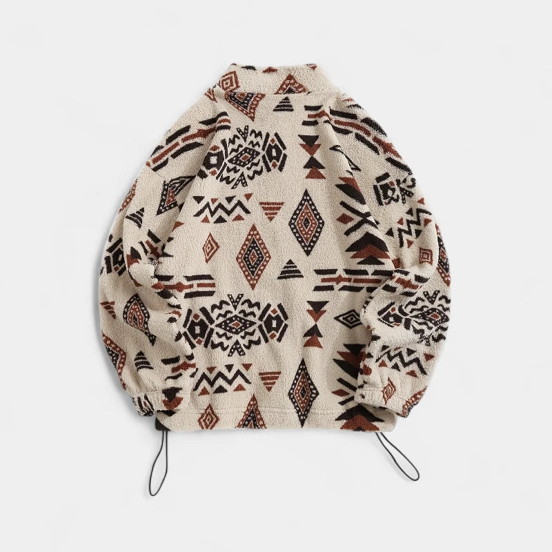 Gleame.-Jassen-Gleame Jas - Casual comfortabele ritsjack met tribal patroon