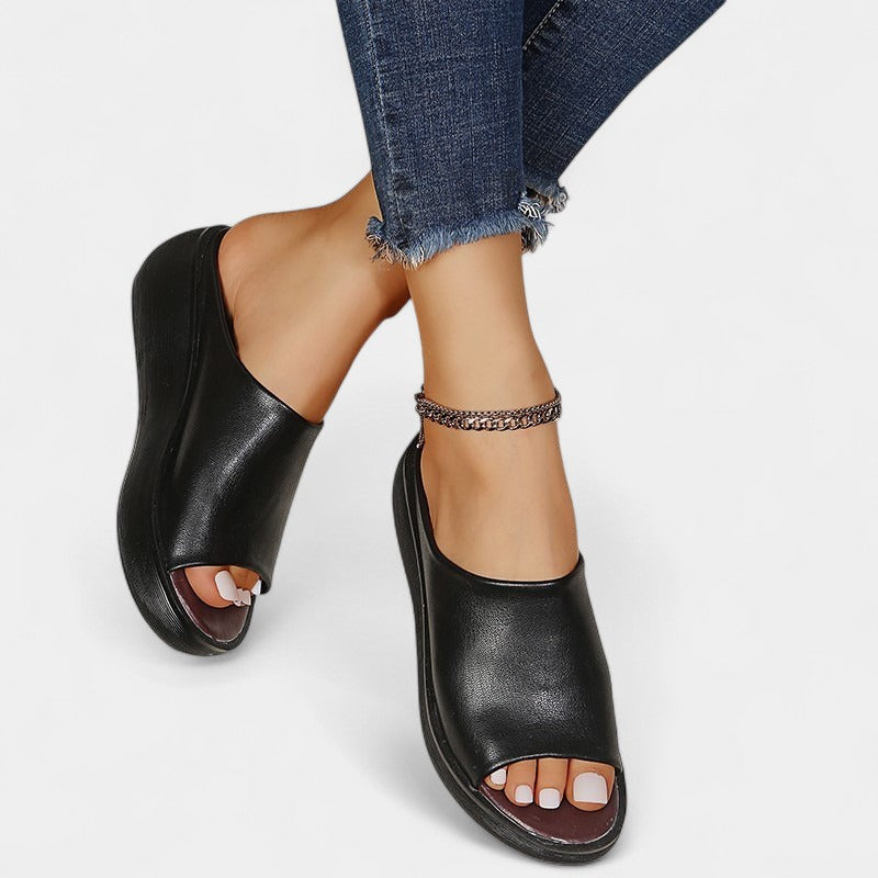 Gleame.-Schoenen-Gleame Slippers - Casual leren slippers voor dames