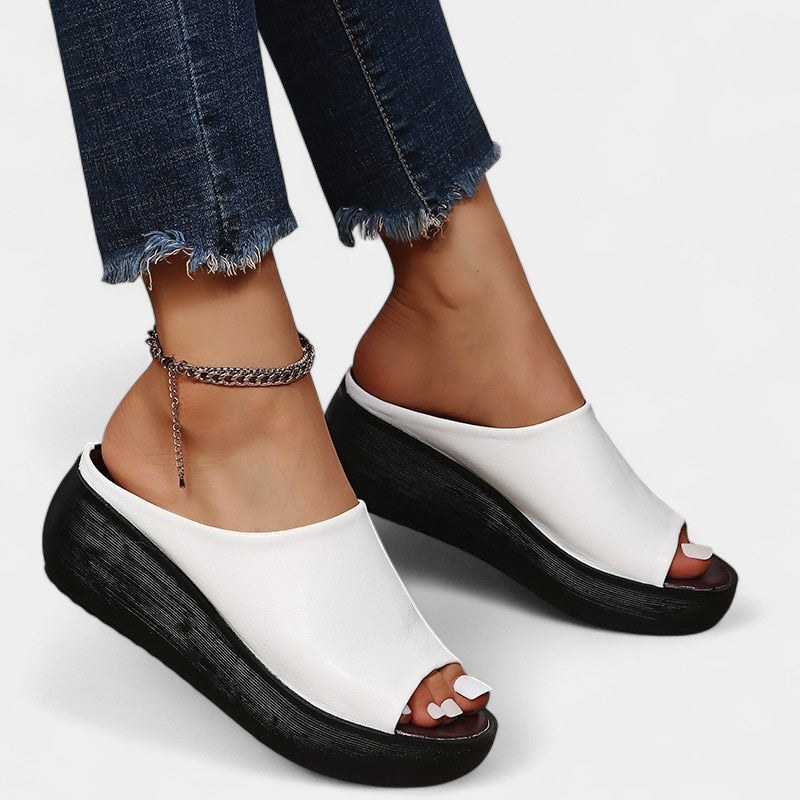 Gleame.-Schoenen-Gleame Slippers - Casual leren slippers voor dames