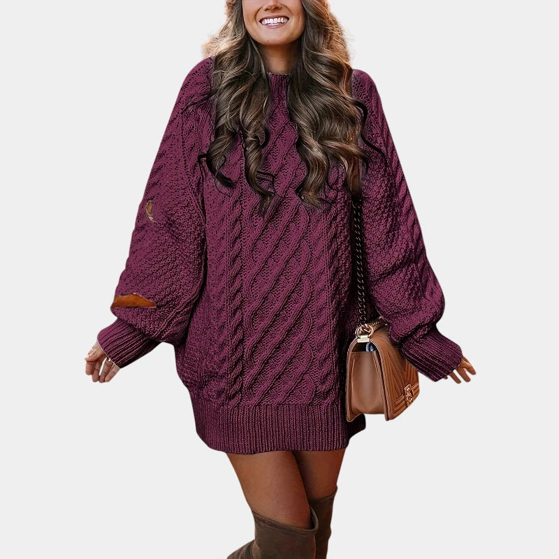 Gleame.-Truien & Vesten-Gleame Trui - Casual losse trui met lange mouwen en ronde hals