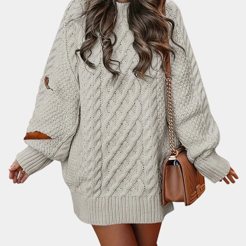 Gleame.-Truien & Vesten-Gleame Trui - Casual losse trui met lange mouwen en ronde hals