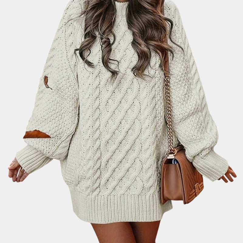 Gleame.-Truien & Vesten-Gleame Trui - Casual losse trui met lange mouwen en ronde hals