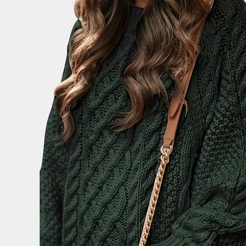 Gleame.-Truien & Vesten-Gleame Trui - Casual losse trui met lange mouwen en ronde hals