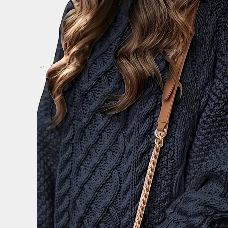 Gleame.-Truien & Vesten-Gleame Trui - Casual losse trui met lange mouwen en ronde hals