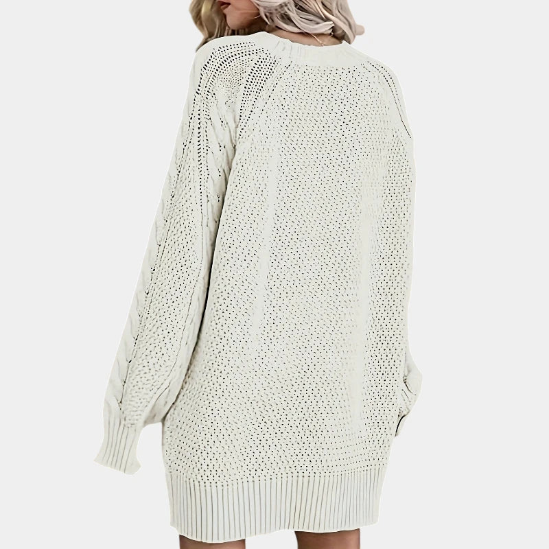 Gleame.-Truien & Vesten-Gleame Trui - Casual losse trui met lange mouwen en ronde hals