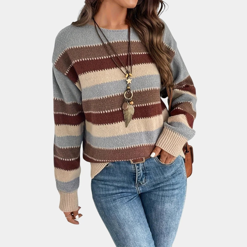 Gleame.-Truien & Vesten-Gleame Trui - Casual trui met ronde hals en lange mouwen