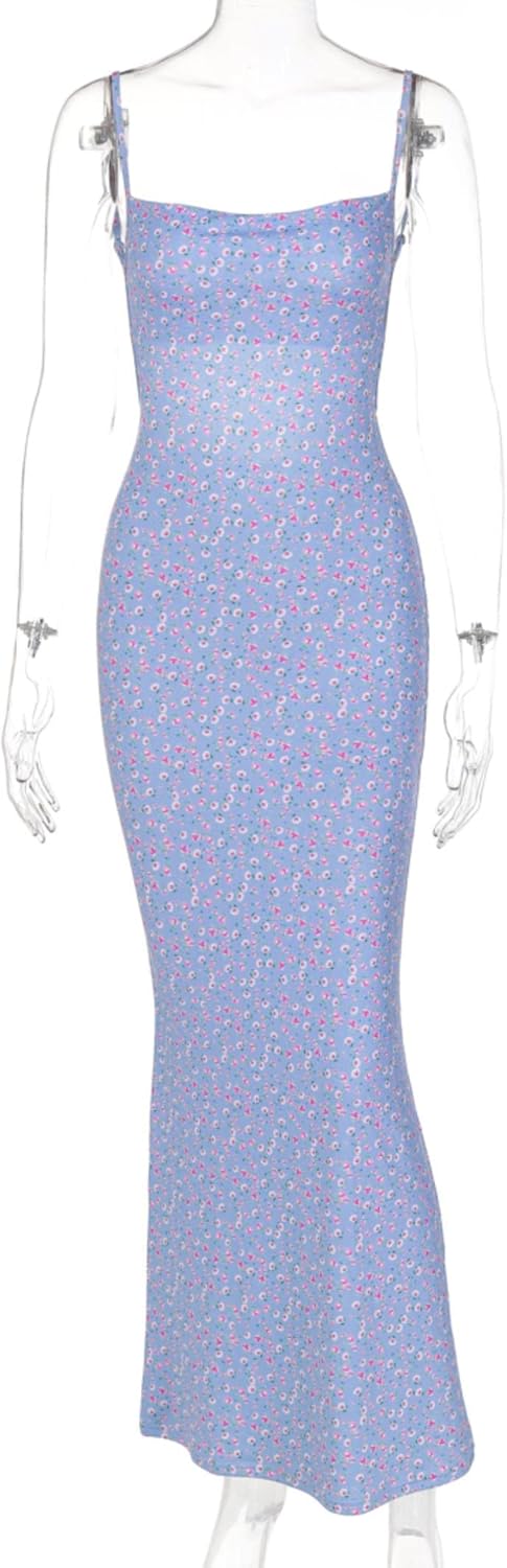 Gleame Jurk - Bodycon jurk met bloemenprint en open rug