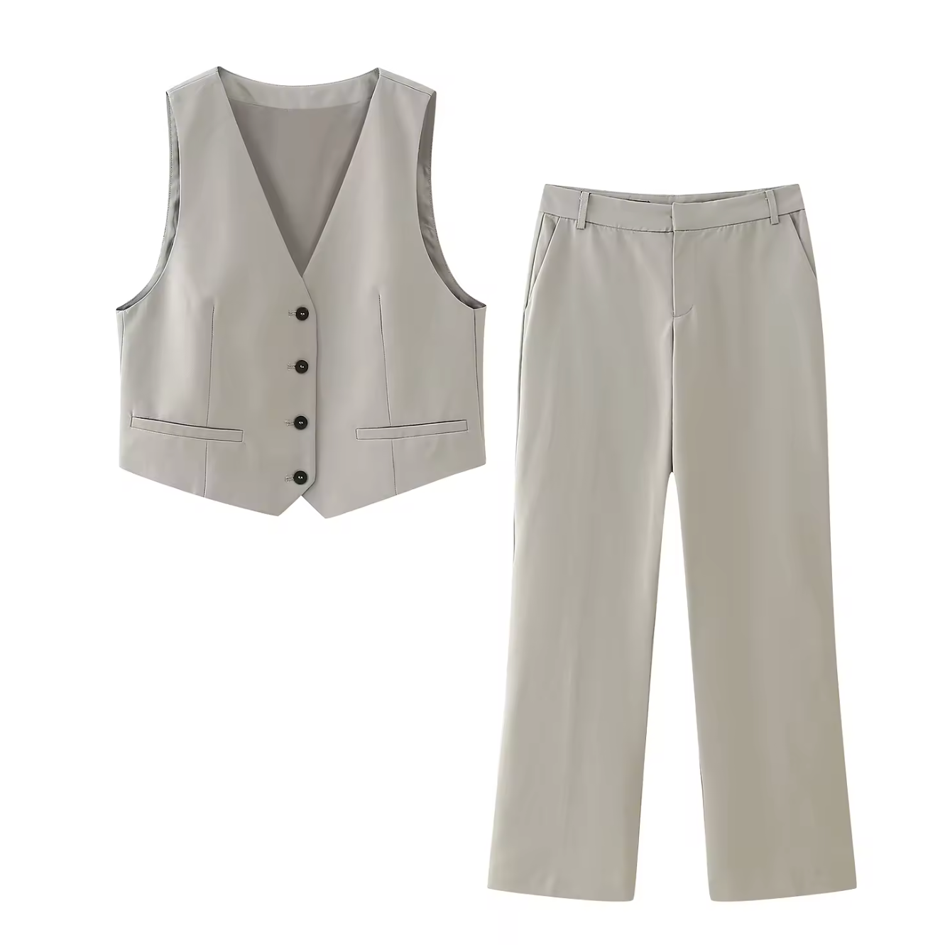 Gleame Outfit Set - Gilet & Pantalon - Stijlvolle dames set