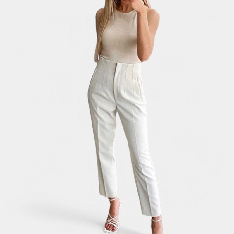 Gleame Broek Elegante rechte lange broek voor vrouwen
