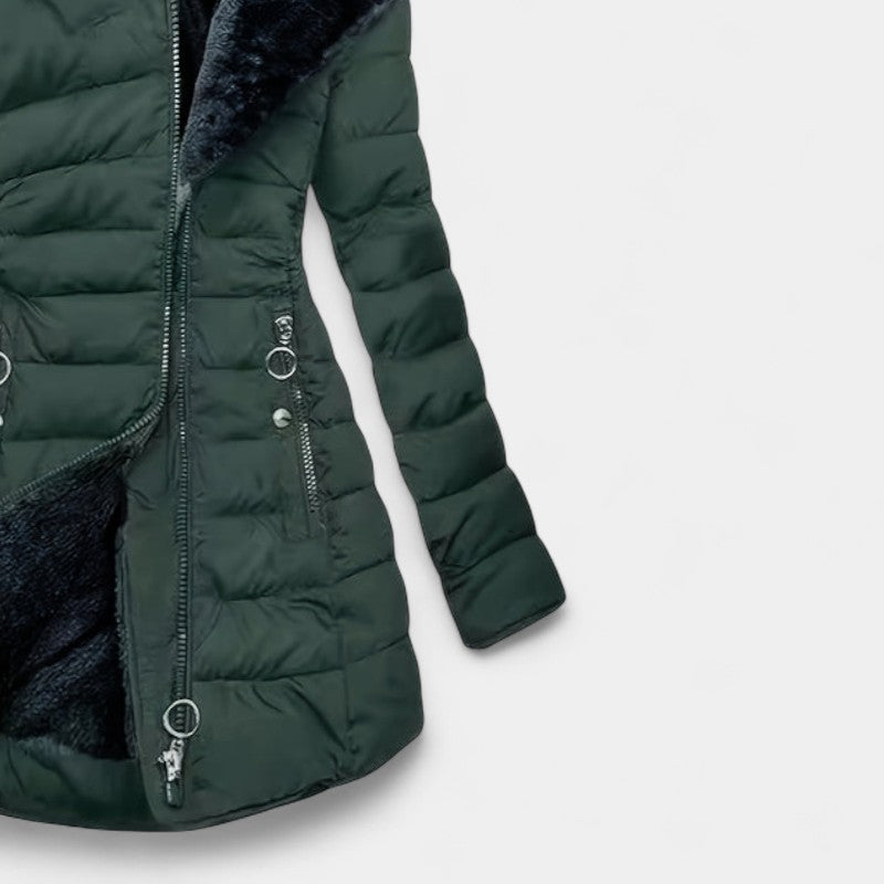 Gleame Winterjas voor dames - Elegante gewatteerde damesjas met ritssluiting