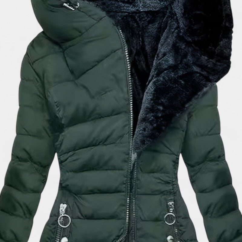 Gleame Winterjas voor dames - Elegante gewatteerde damesjas met ritssluiting