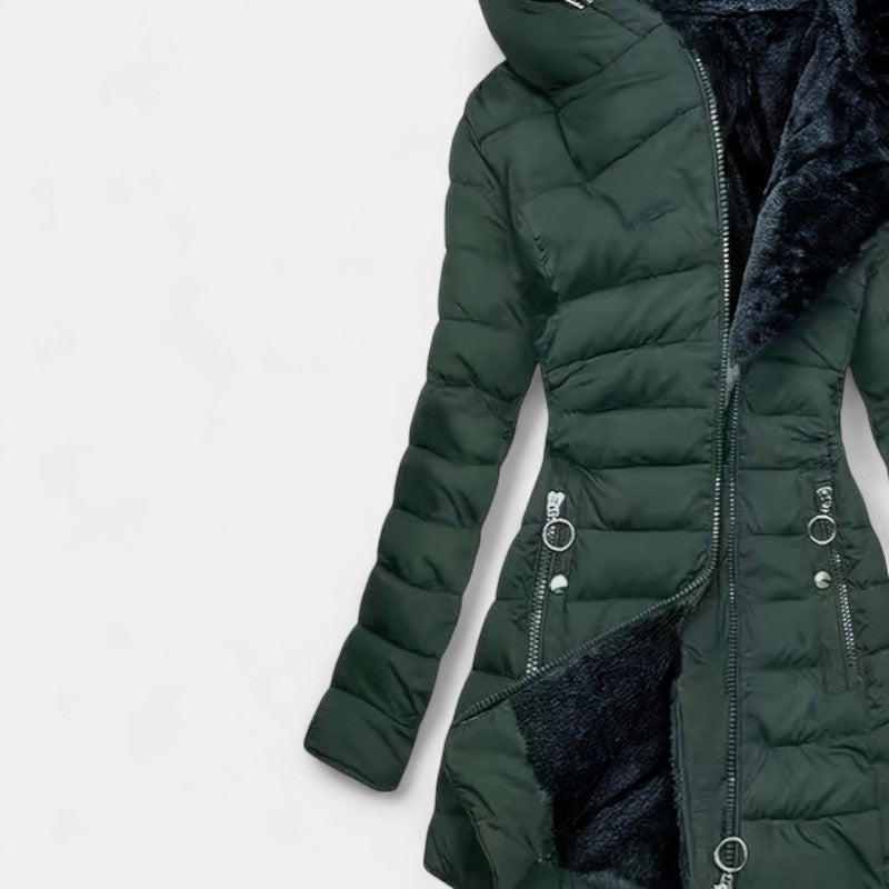 Gleame Winterjas voor dames - Elegante gewatteerde damesjas met ritssluiting