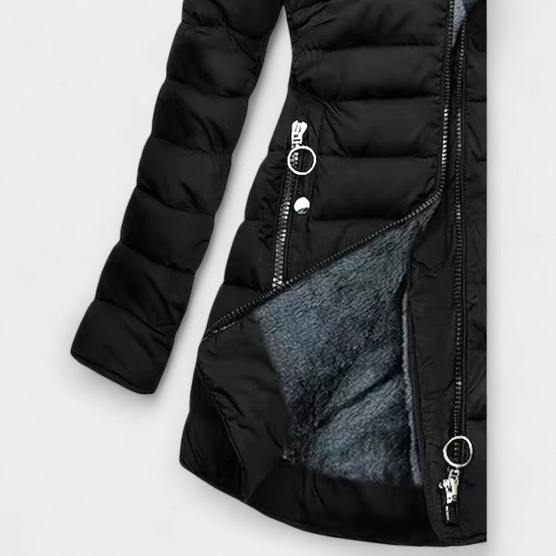Gleame Winterjas voor dames - Elegante gewatteerde damesjas met ritssluiting