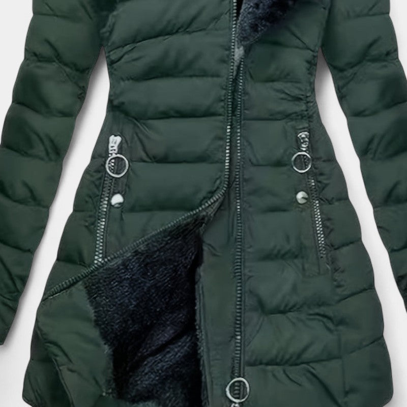 Gleame Winterjas voor dames - Elegante gewatteerde damesjas met ritssluiting