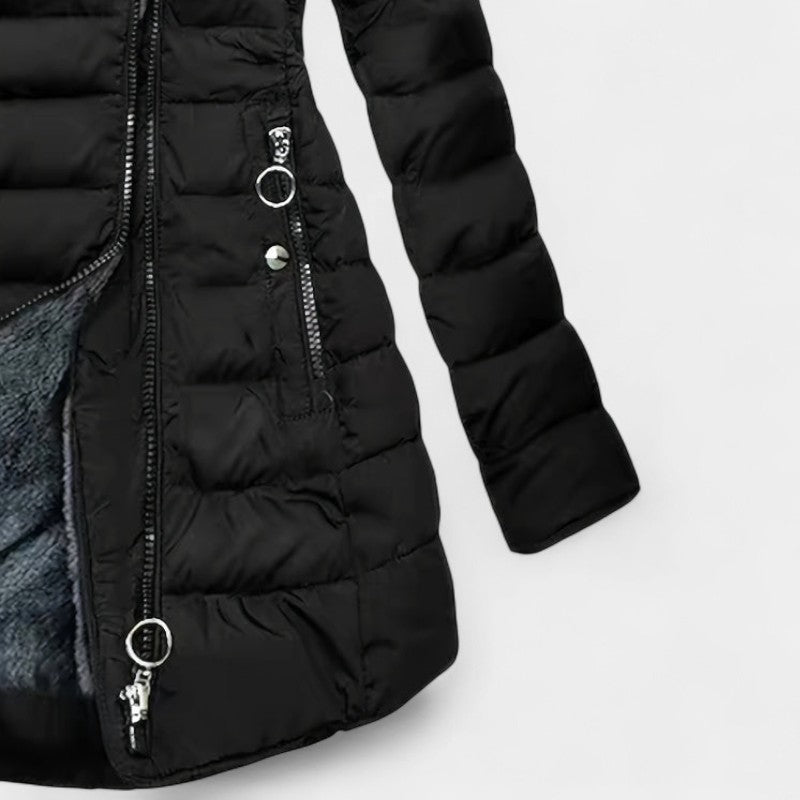 Gleame Winterjas voor dames - Elegante gewatteerde damesjas met ritssluiting