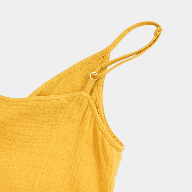 Gleame.-Jurken & Jumpsuits-Gleame Jurk - Vrouwen V-hals katoen jurk voor de zomer