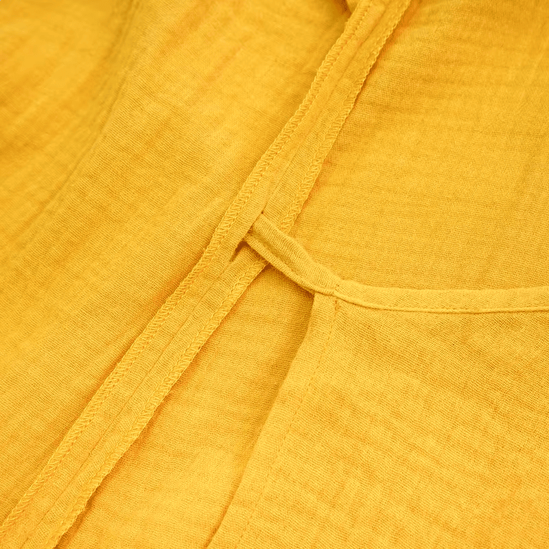 Gleame.-Jurken & Jumpsuits-Gleame Jurk - Vrouwen V-hals katoen jurk voor de zomer