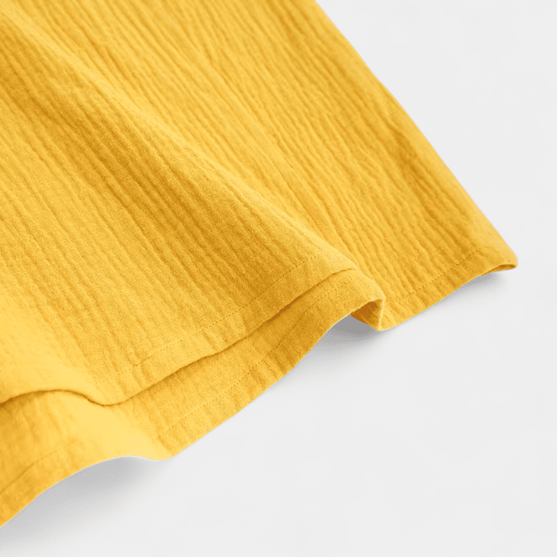 Gleame.-Jurken & Jumpsuits-Gleame Jurk - Vrouwen V-hals katoen jurk voor de zomer