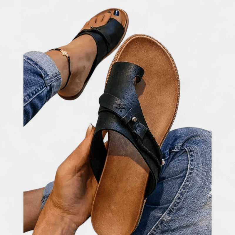 Gleame.-Schoenen-Gleame Sandalen - Comfortabele dames casual platte sandalen