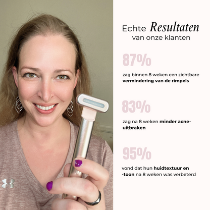 Gleame 4 in 1 skincare tool set | Een betere huid binnen 2 weken! | Rood/blauw licht therapie | Hyaluronzuur serum