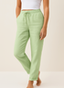 Gleame.-broeken dames-Gleame Linnen Damesbroek – Comfortabele broek met hoge taille en trekkoord