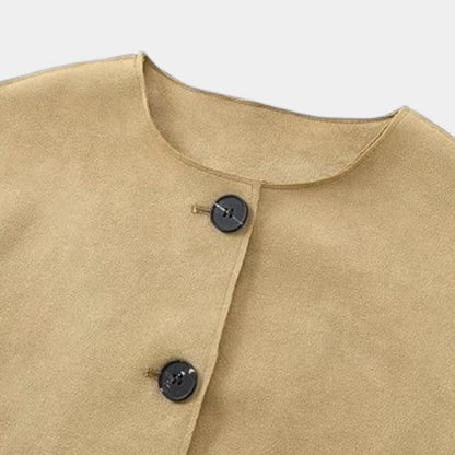 Gleame.-Blazers &amp; Blouses-Gleame Blazer - Damesblazer met lange mouwen en knoopsluiting in casual stijl