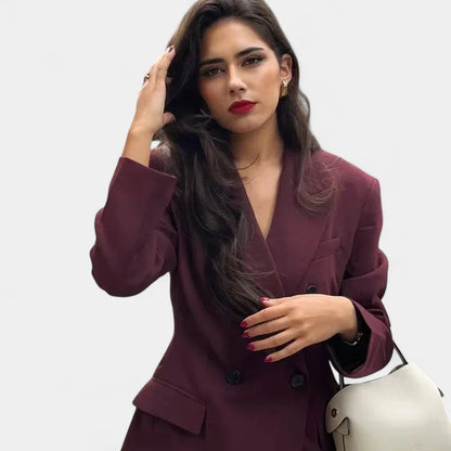 Gleame.-Blazers &amp; Blouses-Gleame Blazer - Elegante dubbele breasted blazer voor dames