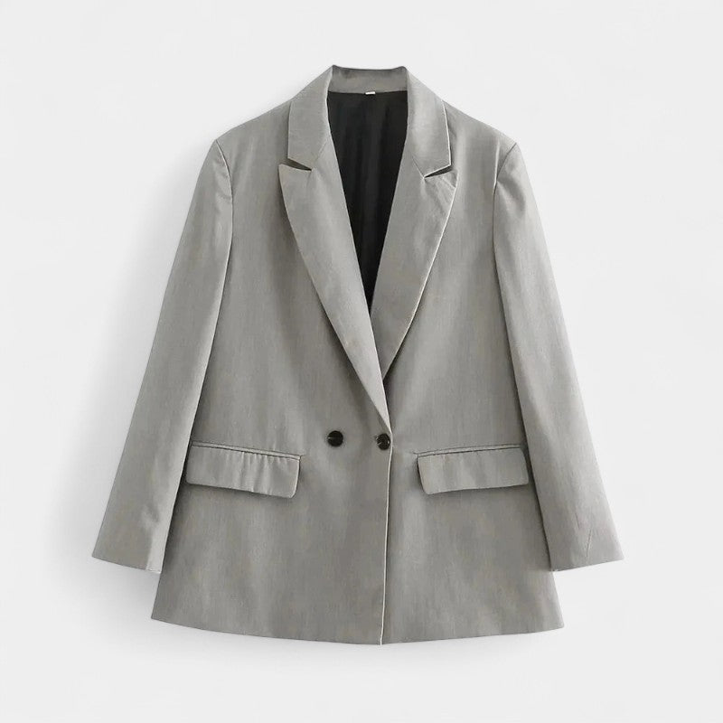 Gleame.-Blazers &amp; Blouses-Gleame Blazer - Vintage dubbele knoop blazer met zakken