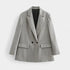 Gleame.-Blazers & Blouses-Gleame Blazer - Vintage dubbele knoop blazer met zakken