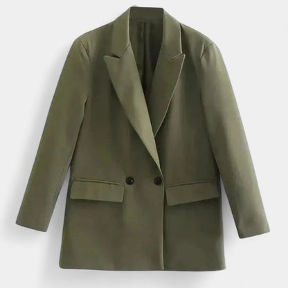 Gleame.-Blazers &amp; Blouses-Gleame Blazer - Vintage dubbele knoop blazer met zakken