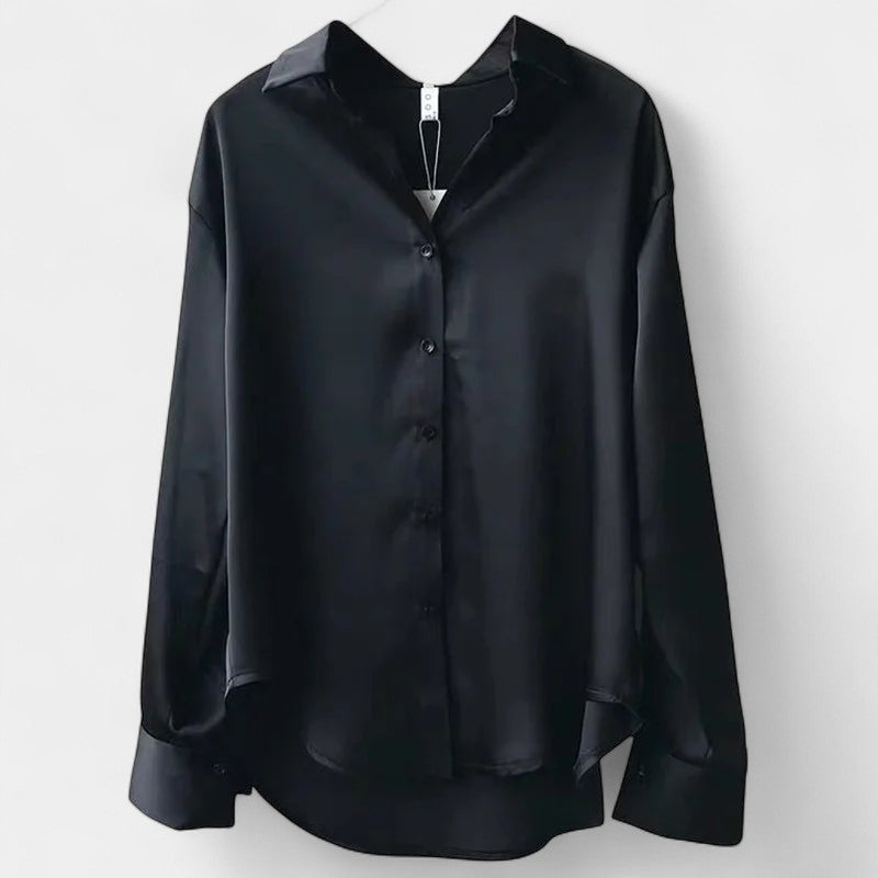 Gleame.-Blazers &amp; Blouses-Gleame Blouse - Casual blouse met lange mouwen en kraag