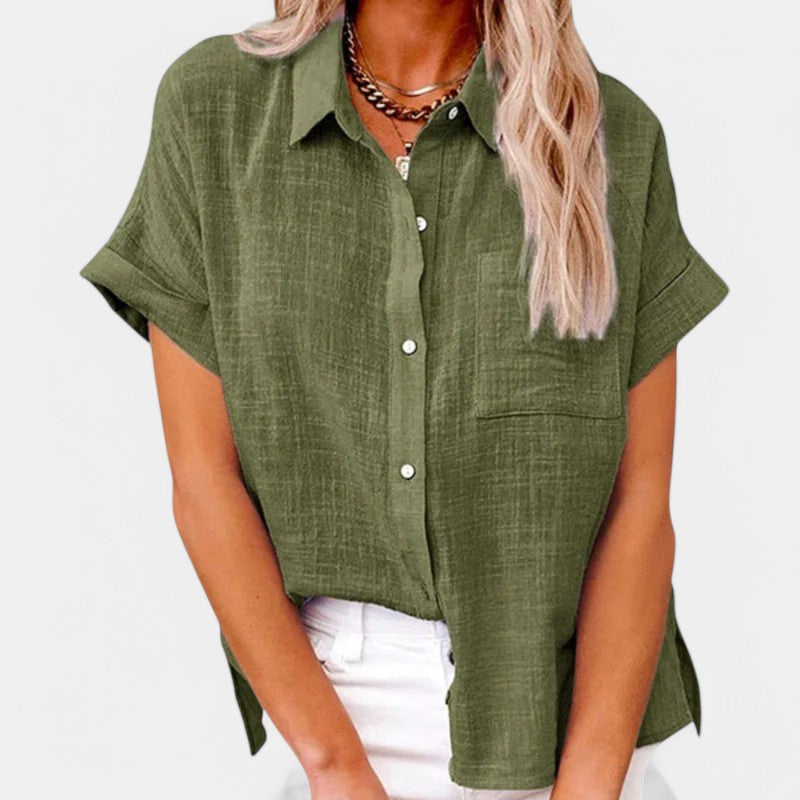 Gleame.-Blazers &amp; Blouses-Gleame Blouse - Casual zomerblouse voor dames met stijl