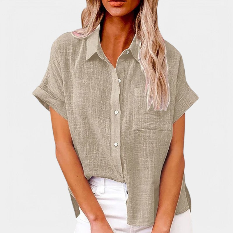 Gleame.-Blazers &amp; Blouses-Gleame Blouse - Casual zomerblouse voor dames met stijl